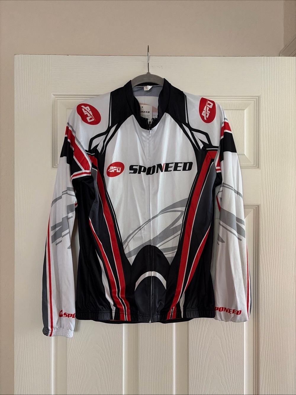 Sponeed Cycle Jersey Zip Front Long Sleeve Bike Shirt Sun Protective NWT Med